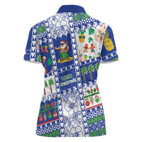 Northern Mariana Islands Christmas Women Polo Shirt Festive Beach Vibes - Polynesian Pride