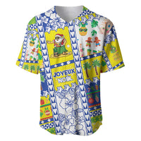 New Caledonia Christmas Baseball Jersey Festive Beach Vibes - Polynesian Pride
