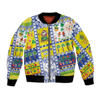 New Caledonia Christmas Bomber Jacket Festive Beach Vibes - Polynesian Pride