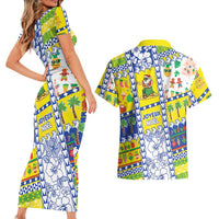 New Caledonia Christmas Couples Matching Short Sleeve Bodycon Dress and Hawaiian Shirt Festive Beach Vibes LT05 - Polynesian Pride