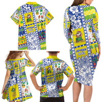 New Caledonia Christmas Family Matching Long Sleeve Bodycon Dress and Hawaiian Shirt Festive Beach Vibes LT05 - Polynesian Pride