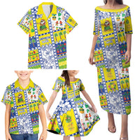 New Caledonia Christmas Family Matching Puletasi and Hawaiian Shirt Festive Beach Vibes - Polynesian Pride