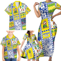 New Caledonia Christmas Family Matching Short Sleeve Bodycon Dress and Hawaiian Shirt Festive Beach Vibes LT05 - Polynesian Pride