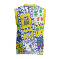 New Caledonia Christmas Knitted V-Neck Vest Festive Beach Vibes - Polynesian Pride