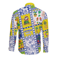 New Caledonia Christmas Long Sleeve Button Shirt Festive Beach Vibes - Polynesian Pride