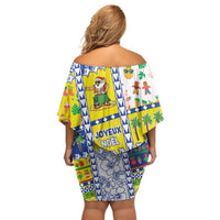 New Caledonia Christmas Off Shoulder Short Dress Festive Beach Vibes - Polynesian Pride