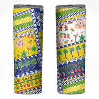 New Caledonia Christmas Skinny Tumbler Festive Beach Vibes - Polynesian Pride