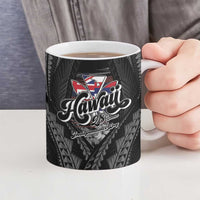 Hawaii November 28th Ceramic Mug Kanaka Maoli Tribal Pattern - Polynesian Pride