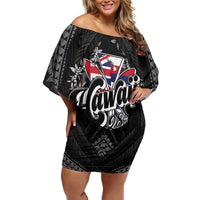 Hawaii November 28th Family Matching Off Shoulder Short Dress and Hawaiian Shirt Kanaka Maoli Tribal Pattern - Polynesian Pride