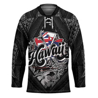 Hawaii November 28th Hockey Jersey Kanaka Maoli Tribal Pattern - Polynesian Pride