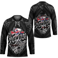 Hawaii November 28th Hockey Jersey Kanaka Maoli Tribal Pattern - Polynesian Pride