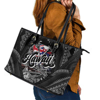 Hawaii November 28th Leather Tote Bag Kanaka Maoli Tribal Pattern - Polynesian Pride