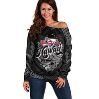 Hawaii November 28th Off Shoulder Sweater Kanaka Maoli Tribal Pattern - Polynesian Pride