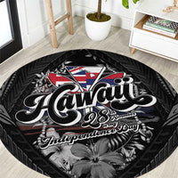 Hawaii November 28th Round Carpet Kanaka Maoli Tribal Pattern - Polynesian Pride
