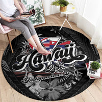 Hawaii November 28th Round Carpet Kanaka Maoli Tribal Pattern - Polynesian Pride