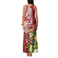 Puerto Rico Coqui Frog Family Matching Tank Maxi Dress and Hawaiian Shirt Tropical Flowers Polynesian Style LT05 - Polynesian Pride