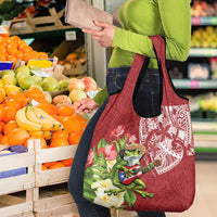 Puerto Rico Coqui Frog Grocery Bag Tropical Flowers Polynesian Style LT05 - Polynesian Pride