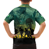 Norfolk Island ANZAC Day Family Matching Off Shoulder Maxi Dress and Hawaiian Shirt Lest We Forget LT05 - Polynesian Pride