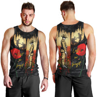 Tokelau ANZAC Day Men Tank Top Lest We Forget LT05 - Polynesian Pride