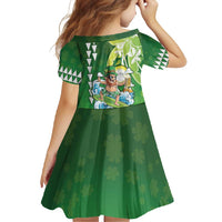 Hawaii Saint Patrick's Day Family Matching Tank Maxi Dress and Hawaiian Shirt Funny Surfing Leprechaun