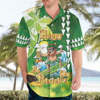 Hawaii Saint Patrick's Day Hawaiian Shirt Funny Surfing Leprechaun
