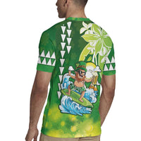 Hawaii Saint Patrick's Day Rugby Jersey Funny Surfing Leprechaun