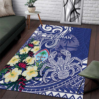 Hafa Adai Guam Area Rug Latte Stone With Coconut Crab