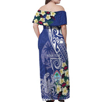 Personalised Hafa Adai Guam Family Matching Off Shoulder Maxi Dress and Hawaiian Shirt Latte Stone With Coconut Crab LT05 - Polynesian Pride