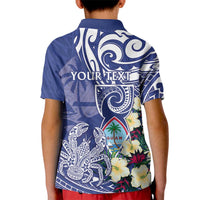 Personalised Hafa Adai Guam Kid Polo Shirt Latte Stone With Coconut Crab