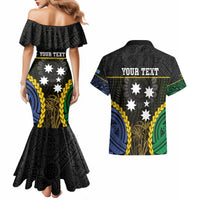 Personalised South Sea Islanders And Fiji Couples Matching Mermaid Dress and Hawaiian Shirt Kanakas Fijian Tapa Pattern LT05 - Polynesian Pride