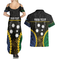 Personalised South Sea Islanders And Fiji Couples Matching Summer Maxi Dress and Hawaiian Shirt Kanakas Fijian Tapa Pattern LT05 - Polynesian Pride