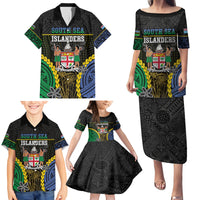 Personalised South Sea Islanders And Fiji Family Matching Puletasi and Hawaiian Shirt Kanakas Fijian Tapa Pattern LT05 - Polynesian Pride
