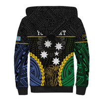 Personalised South Sea Islanders And Fiji Sherpa Hoodie Kanakas Fijian Tapa Pattern LT05 - Polynesian Pride