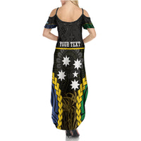 Personalised South Sea Islanders And Fiji Summer Maxi Dress Kanakas Fijian Tapa Pattern