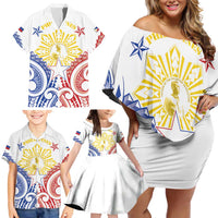 Philippines Family Matching Off Shoulder Short Dress and Hawaiian Shirt Katipunan Andres Bonifacio