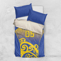 Custom James Cook High School Bedding Set Maori Koru Pattern
