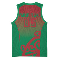 Custom Onehunga High School Basketball Jersey Maori Koru Pattern