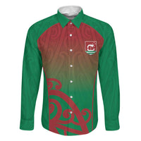 Custom Onehunga High School Family Matching Long Sleeve Bodycon Dress and Hawaiian Shirt Maori Koru Pattern