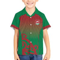 Custom Onehunga High School Family Matching Short Sleeve Bodycon Dress and Hawaiian Shirt Maori Koru Pattern