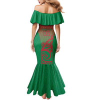 Custom Onehunga High School Mermaid Dress Maori Koru Pattern