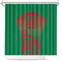 Custom Onehunga High School Shower Curtain Maori Koru Pattern