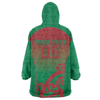 Custom Onehunga High School Wearable Blanket Hoodie Maori Koru Pattern