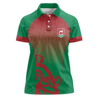 Custom Onehunga High School Women Polo Shirt Maori Koru Pattern