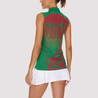 Custom Onehunga High School Women Sleeveless Polo Shirt Maori Koru Pattern