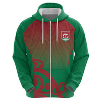Custom Onehunga High School Zip Hoodie Maori Koru Pattern