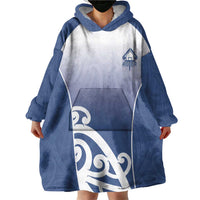 Custom New Zealand Aotea College Wearable Blanket Hoodie Maori Koru Pattern