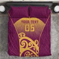 Custom Waiuku College Bedding Set Maori Koru Pattern