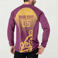 Custom Waiuku College Button Sweatshirt Maori Koru Pattern