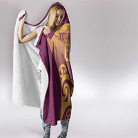 Custom Waiuku College Hooded Blanket Maori Koru Pattern