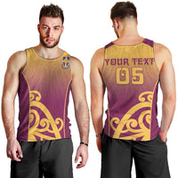 Custom Waiuku College Men Tank Top Maori Koru Pattern